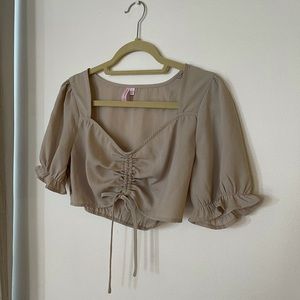 Cropped Milkmaid Top